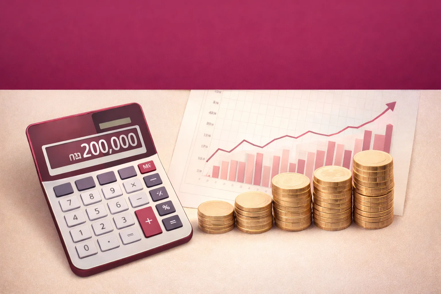 מחשבון הון רדום – המחשה של כסף בעו״ש שנשחק באינפלציה מול השקעה שמגדילה את ההון לאורך זמן